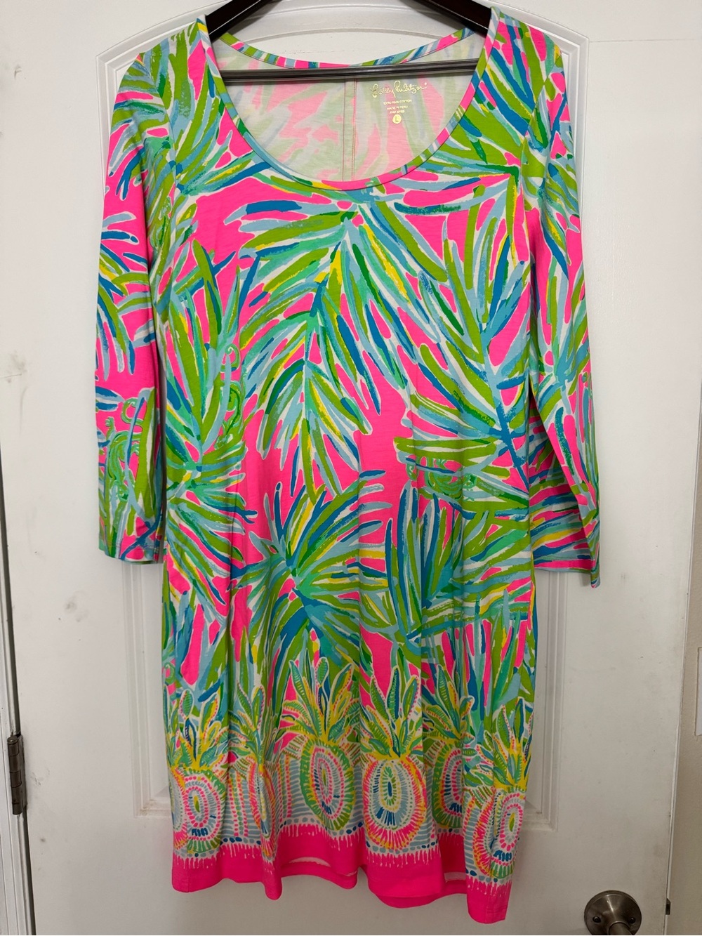 Lilly Pulitzer Beacon Shift Dress - Tiki Pink Royal Lime